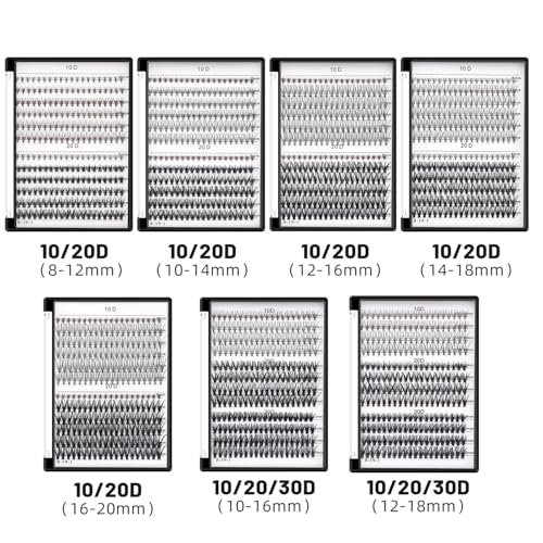 Bodermincer 10D 20D Cluster Lash Extensions 240pcs Mixed 10-14mm