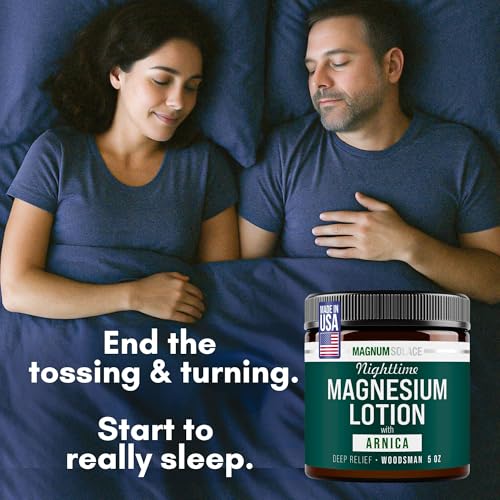 Nighttime Magnesium Lotion with Arnica ? Soothing Relief & Relaxation, Highly Concentrated Magnesium for Muscles & Joints ? Apply to Legs or Feet Before Bed ? Skin-Friendly