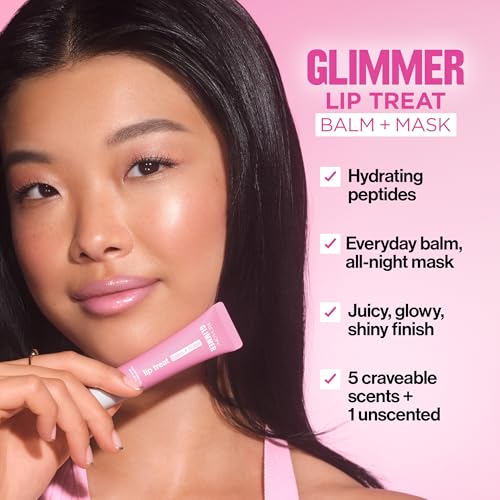 Revlon Glimmer Lip Treat Balm + Mask¢â, Overnight Peptide Lip Treatment, Hydrating, 002 Marshmallow Dreams, 0.4 fl oz