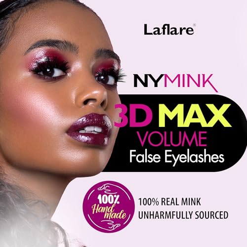 Laflare NY MAX VOLUME 3D Mink Lashes 20-25mm - 3 Pairs