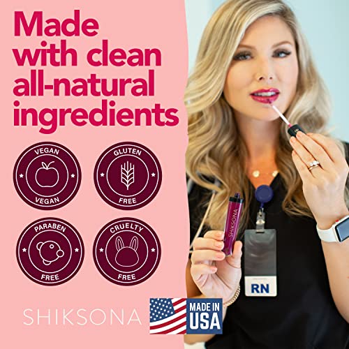 ShikSona High Shine Lip Gloss | Hydrating, Vegan, High Pigment, Non-Sticky Lipgloss in a Timeless, Universal Color | Executive Eye Candy (Plum)
