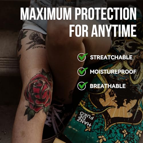 Tattoo Aftercare Film Patch - 6" x 2 Yards, Waterproof & Breathable