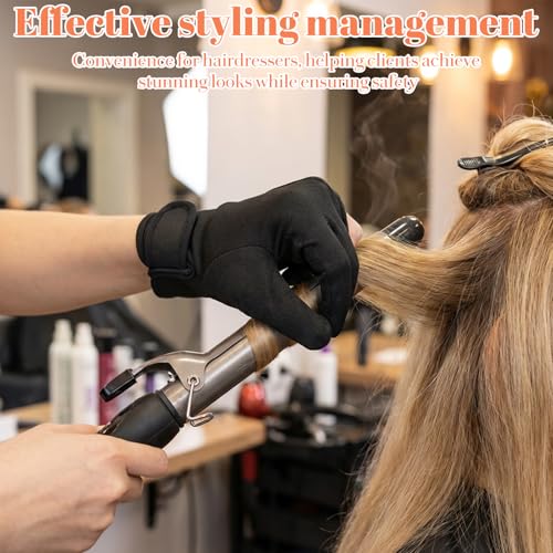 4pcs 3-Finger Heat Resistant Gloves for Curling Iron & Hair Styling