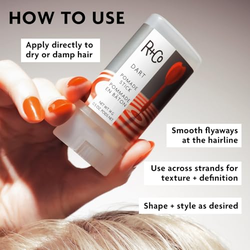 R+Co Dart Pomade Stick - Tame Flyaways & Frizz, 0.5 Oz