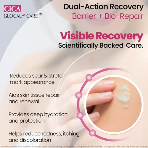 CICA Silicone Scar Cream ? New & Old Scar, Stretch Marks & PIH Appearance Improvement - Medical-Grade Silicone with TECA, PASSIOLINE, Hyaluronic Acid & Panthenol - Supports Wound Healing - 50 ml