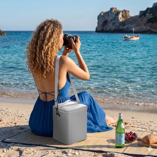 ZYTONGMAO Gray Bogg Bag Cooler Insert & Mesh Organizer 2-in-1 for Beach & Travel