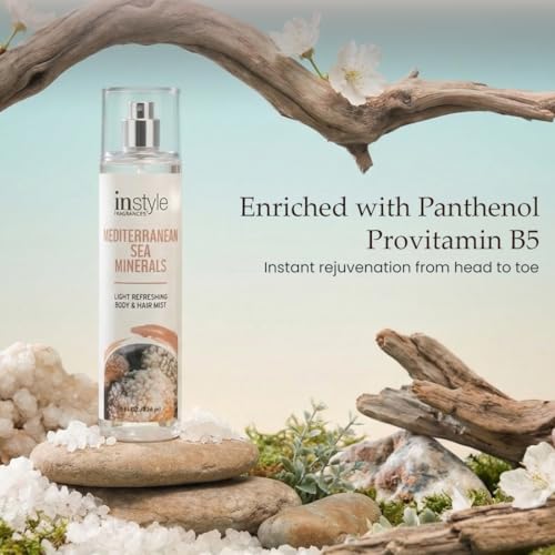 Instyle Fragrances Sea Minerals Body & Hair Mist - Vegan, Paraben & Phthalate Free, 8 Fl Oz x2