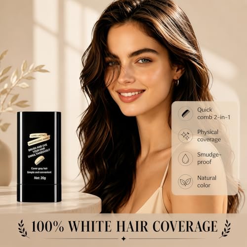 2-in-1 Hair Dye Comb & Stick Set - Instant Grey Coverage, Waterproof
