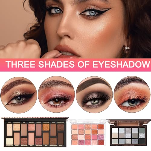 SHELAKIN All-in-One Makeup Kit with 13 Brushes & Travel Bag