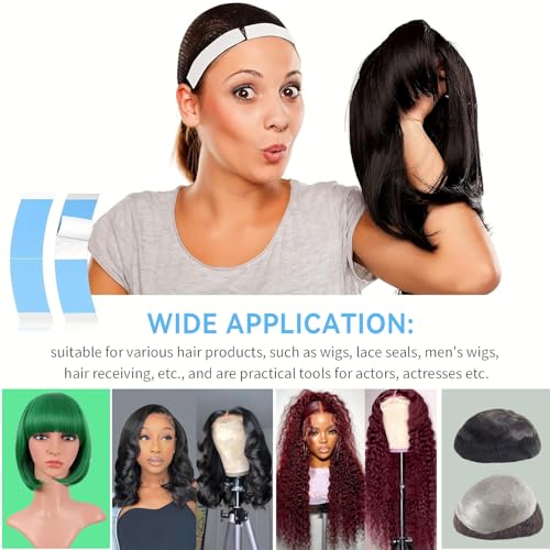 60Pcs Double Sided Wig Tape - Waterproof Lace Front Adhesive