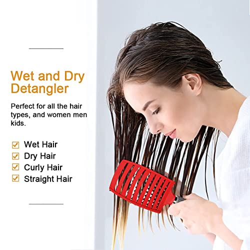 Hairstreaq Detangling Brush for Wet & Dry Hair, Vented Boar Bristle Hairbrush