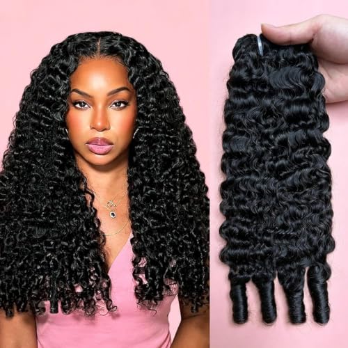 Xiaosa Burmese Curly Human Hair Bundles Natural Black 26 Inch Virgin Hair