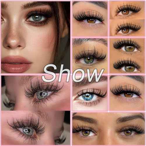 Lash Clusters Kit, Eyelash Clusters Individual Lash Extension Kit 480 Pcs D Curl Fluffy Wispy False Eyelashes Extensions Thin Band with Bond Seal Tweezers Brush Removers (40D+50D KIT)