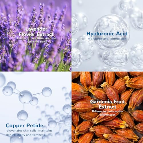 ANAI RUI Copper Peptides Serum for Face -Ghk-Cu Peptide Serum + Hyaluronic Acid - Reduces Fine Lines & Wrinkles, Plumping and Radiant Skin, 1.fl.Oz