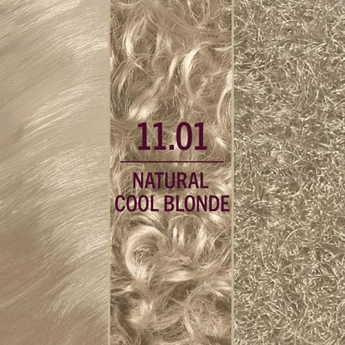 Schwarzkopf Keratin Blonde Hair Dye, 11.01 Hight Lift Natural Cool Blonde, Professional Quality Permanent Hair Color, Bond Enforcing System Helps Prevent Breakage* (Pack of 2)