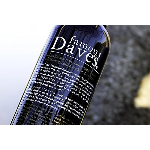 Dave's Dark Self Tanner Sunless Tanning Lotion with Bronzer - For All Skin Types