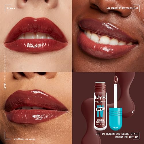 NYX Lip IV Hydrating Glossy Lip Stain - Mocha Me Wet