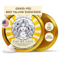 Eat My Face BEEF TALLOW Reef Safe Sunscreen SPF 30 ? Non Nano Zinc Oxide ? Water Resistant, Organic ? Moisturizing Sunblock for Face & Sensitive Skin ? 4oz Tin "If You Wouldn't Eat It, Don't Wear It!"