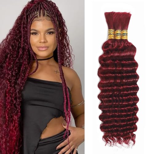 99J Burgundy Boho Braid Hair 24 Inch 3 Bundles
