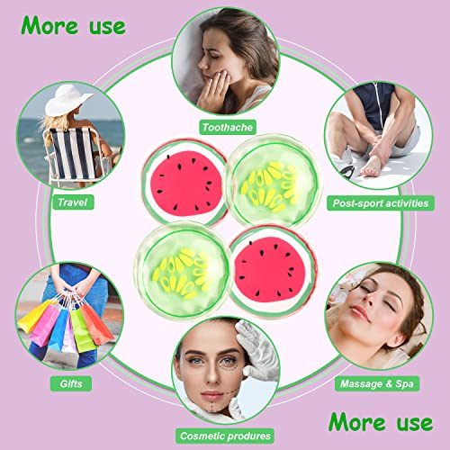 Reusable Hot Cold Eye Pads for Puffiness Relief (4 Pack)