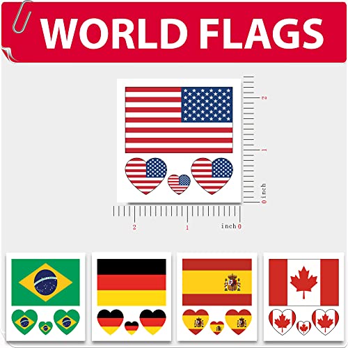 South African Flag Temporary Tattoos, 40 Pcs Waterproof