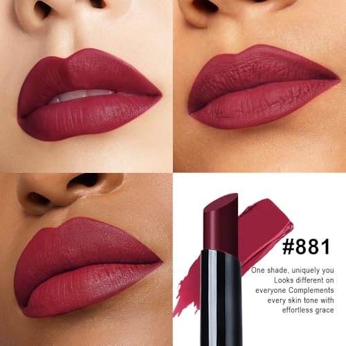 Velvet Matte Lipstick - Highly Pigmented, Hydrating & Waterproof, 24-Hour Wear