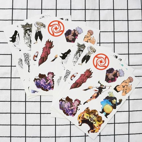 JJK Anime Temporary Tattoos 8 Sheets Halloween Party Favors