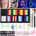 Janolia UV Fluorescent Face Paint Kit - 8 Colors, Water Activated