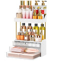 Clear Acrylic Makeup Organizer - 3 Drawer 2-Shelf Storage