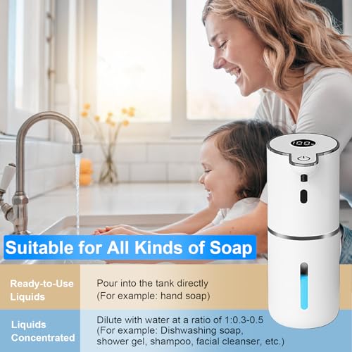 Touchless Automatic Soap Dispenser, USB Rechargeable, 380mL