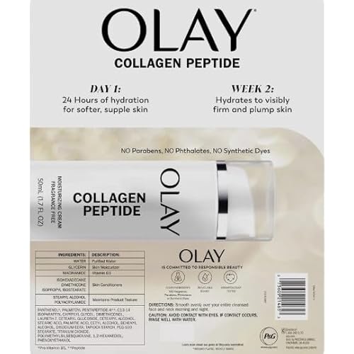 Olay Collagen Peptide Firming Plumping Facial Moisture Cream, 1.7 floz, 2pk