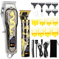 HIENA PRO Cordless Hair Clipper Kit with T-Blade Trimmer Set