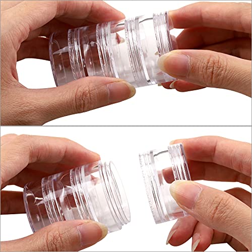 Stackable Cosmetic Containers 10g - 5 Pack Clear Jars
