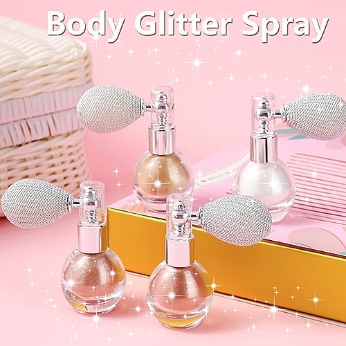 Pink Body Glitter Spray for Hair, Face & Clothes