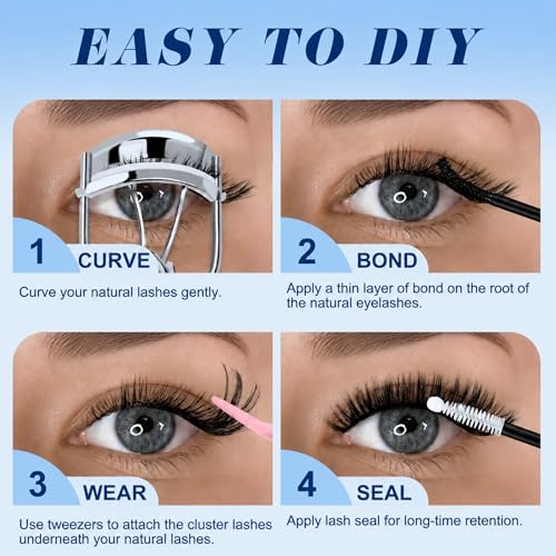 Lash Clusters Kit 720Pcs - 30D 50D 60D Wispy Individual Lashes 8mm-16mm