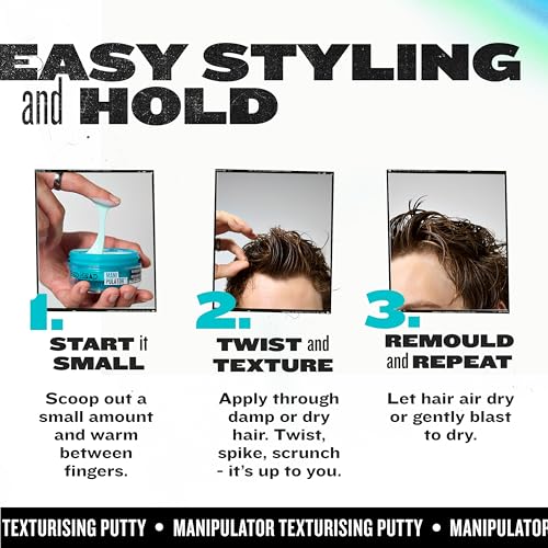 TIGI Bed Head Manipulator Texturizing Putty, Firm Hold Styling Putty for Short to Medium Hair