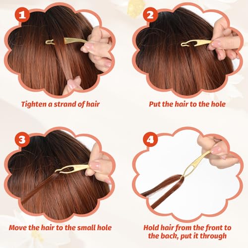 8Pcs Interlocking Locking Tools for Locs Dreadlocks Hair Styling Retightening