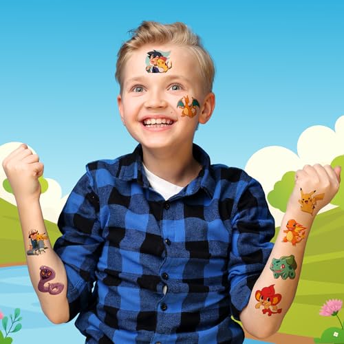 52Pc Cute Monster Temporary Tattoos for Kids