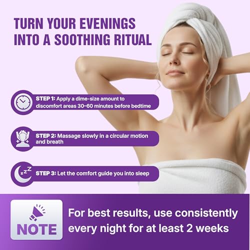 Magnesium Lotion with Lavender, Nighttime Magnesium Cream for Relaxation & Muscle Relief - Hand, Leg & Foot Lotion with Chamomile, Shea Butter & Jojoba Oil - Thoughtful Gifts for Mom (4oz)