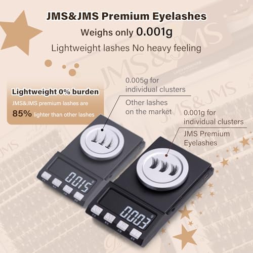 JMS Black Pearl 200D Silk Lash Clusters Kit with Tools
