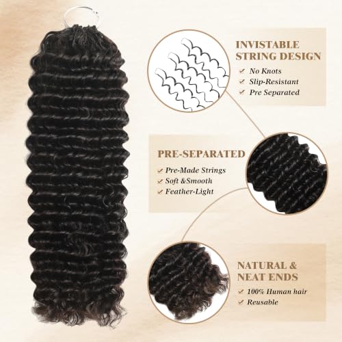 Feather Crochet Hair 14 Inch 120g Human Hair Extensions
