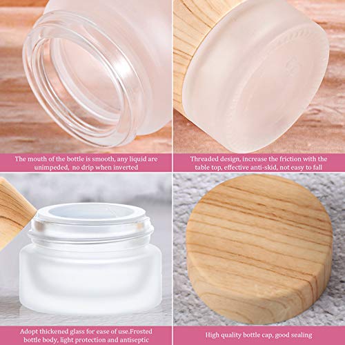Geiserailie 10 Pcs Glass Cosmetic Sample Jars 5 Gram,5 Gram