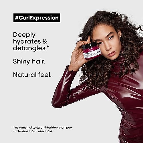 L'Or?al Professionnel Paris Curl Expression Mask - Moisturizes and Pre-Detangles For Curly and Coily Hair Types, Adds Shine, Paraben-Free