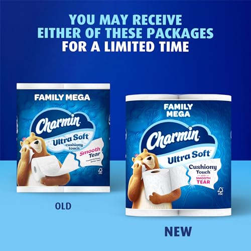 Charmin Ultra Soft Toilet Paper, 24 Family Mega Rolls (123 Regular)