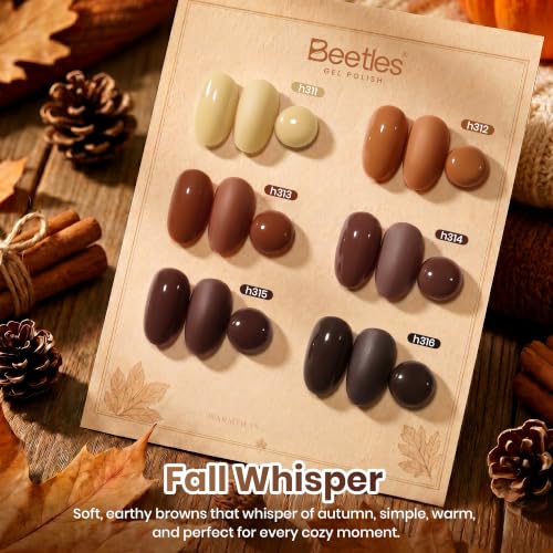 Beetles Brown Gel Polish Set - 6 Fall Colors
