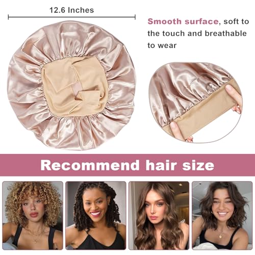 4Pcs Silk Sleep Bonnet for Hair Protection | Satin Bonnet Set