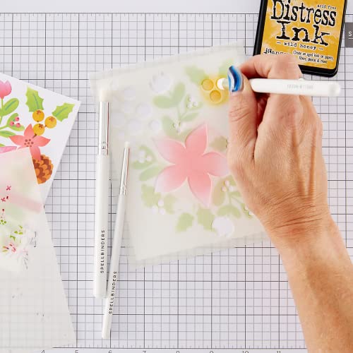 Spellbinders Mini Blending Brush Set, ONE, White (Pack of 2)