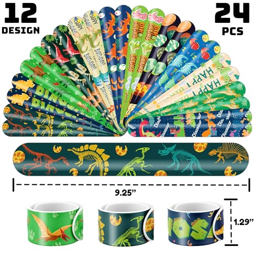 Dinosaur Party Favors 72PC Bundle - Tattoos & Slap Bracelets