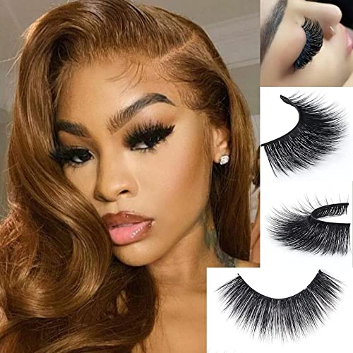 AFBeauty Fluffy Natural False Eyelashes - 6 Pairs, 18mm Soft Mink Lashes