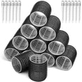 Acejoz Large Self-Grip Hair Rollers Set with Clips (1.8 Inch, 12 Pack)